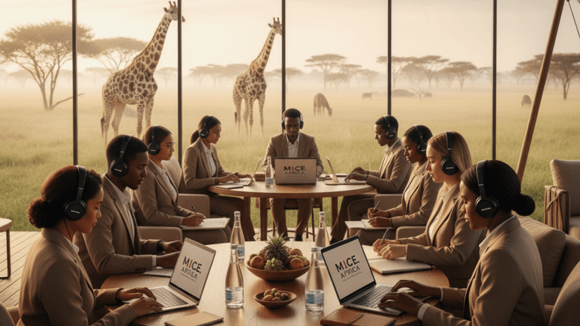 Outdoor meeting venue in a wildlife sanctuary